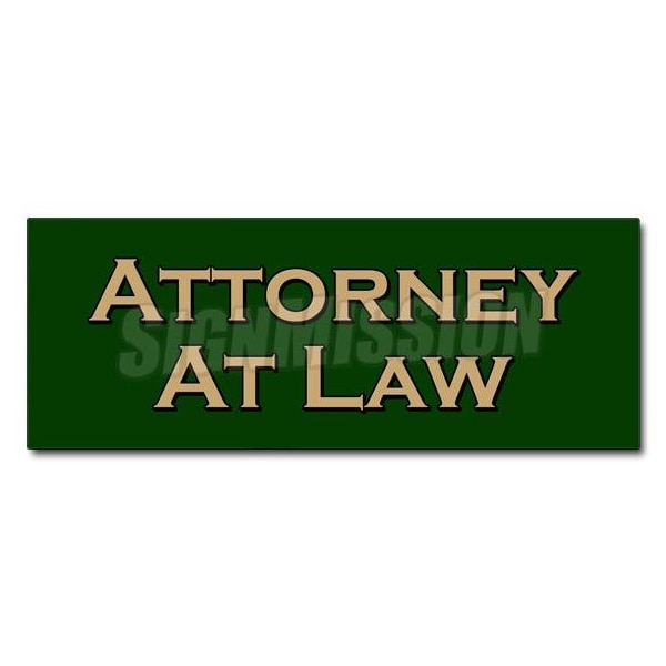 Signmission ATTORNEY AT LAW DECAL sticker lawyer attorney justice prosecute counsel, D-48 Attorney At Law D-48 Attorney At Law - main